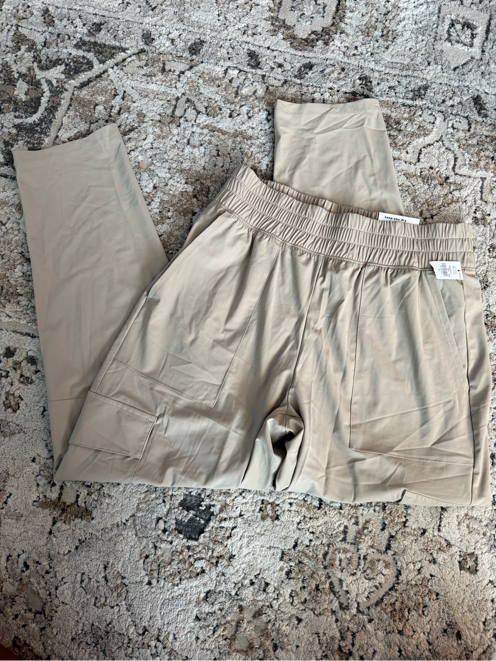 Old Navy Beige Elastic-Waist Cargo Jogger